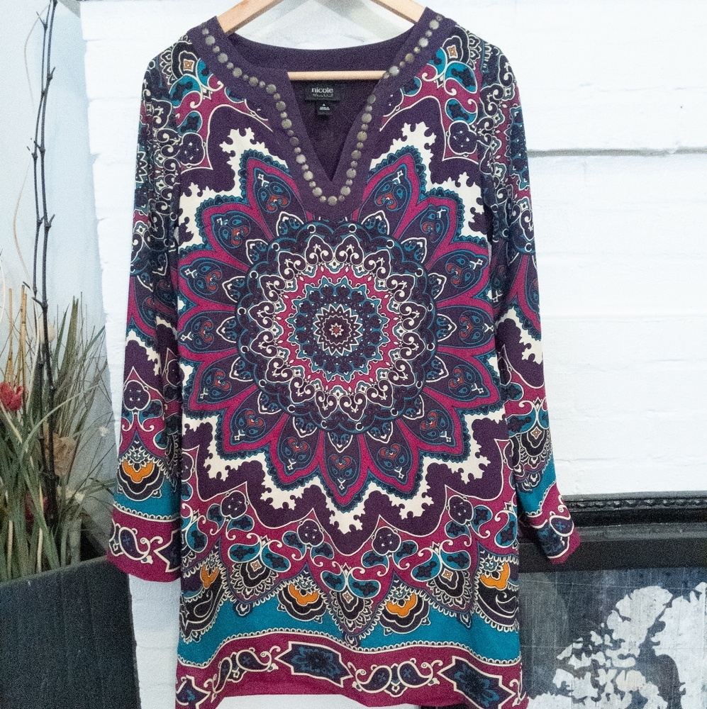 Nicole by Nicole Miller Paisley Dress Size 4